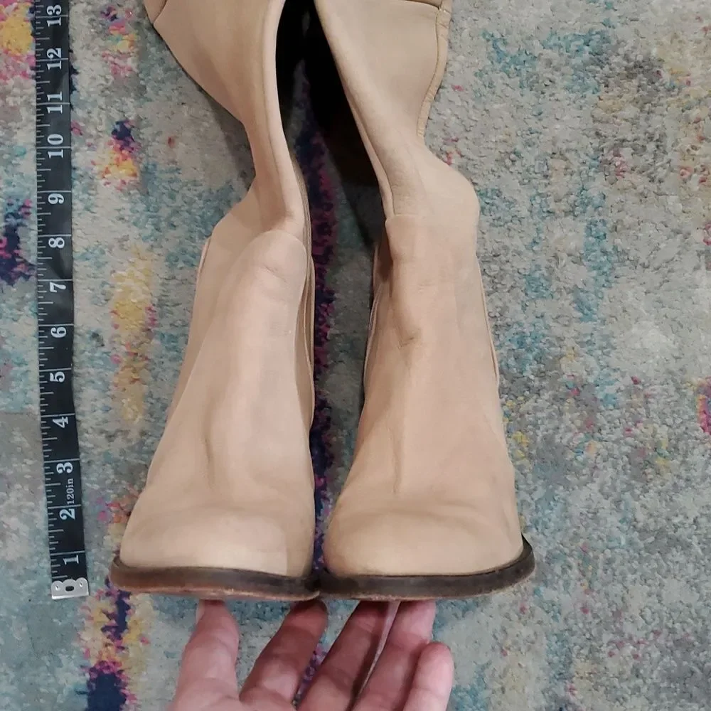 Free People Over The Knee Nubuck Leather Boots Made in Bolivia Size 36 or 5.5
